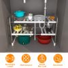 2 Tier Retractable Kitchenware Rack