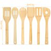 6Pcs Nonstick Bamboo Spoons Spatula Utensil Set