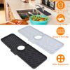 Silicone Kitchen Sink Faucet Splash Guard Draining Pad Behind Faucet Drying Mat for Countertop