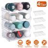 4 Tier Transparent Stackable Water Bottle Storage Holder