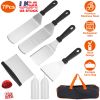 7Pcs Stainless Steel Griddle Accessories Kit