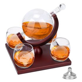 Whiskey Decanter Globe Set w/ 4Pcs