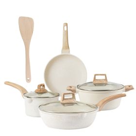 White Nonstick Granite Coating Cookware Set