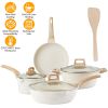 White Nonstick Granite Coating Cookware Set