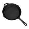 Pre-Seasoned Cast Iron Skillet Oven Safe Cookware Heat-Resistant Holder 12inch Non-Stick Like Surface