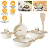 White Nonstick Granite Coating Cookware Set