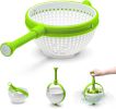 Spina | Easy-To-Use Salad Spinner | Non-Scratch, Nylon Spinning Colander | Lettuce Spinner | Colander with Collapsible Handle |  Green