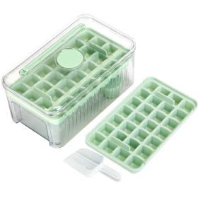 Easy Release Stackable Ice Cube Tray With Lid and Scoop