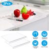 Clear Non-Slip Acrylic Kitchen Cutting Board with Counter Lip