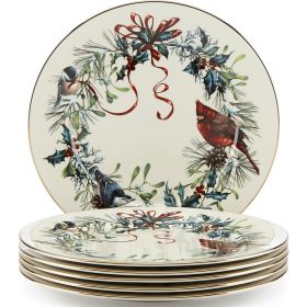 Lenox 835219 Winter Greetings 6-Piece Dinner Plate Set (Color: 5-piece set)