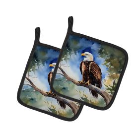 Eagle Pair of Pot Holders Kitchen Heat Resistant Pot Holders Sets Oven Hot Pads for Cooking Baking BBQ, 7 1/2 x 7 1/2 (default: default)