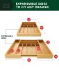 Expandable Kitchen Utensils Drawer Organizer  For Bamboo Flatware Organizer