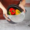 1pc Strainer Drain Leakproof Washing Rice Baffle Sieve Vegetable Fruit