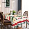 Muwago Colorful Festive Table Cloth High Quality Waterproof Oil Proof Table Cover For Dining Room Christmas Holiday Decoration