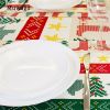 Muwago Colorful Festive Table Cloth High Quality Waterproof Oil Proof Table Cover For Dining Room Christmas Holiday Decoration